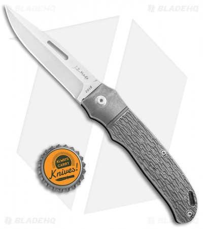 J.E. Made New York Special Slip Joint Knife Jigged Ti Bolster (3.3" Stonewash)