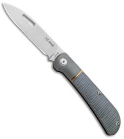 J.E. Made Zulu Slip Joint Knife Checkered Blue Ti (3.15" Stonewash)