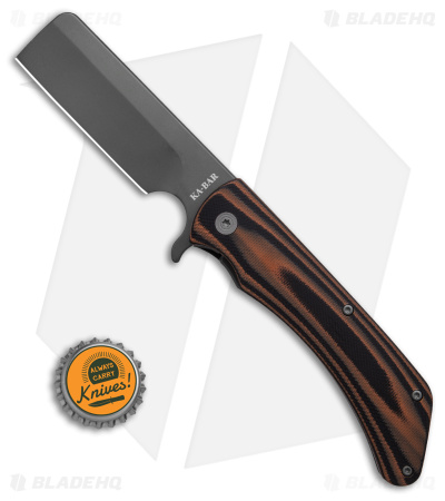 Ka-Bar Mark 98-R Liner Lock Knife Black/Brown G-10 Cleaver (3.5" Black) 3067
