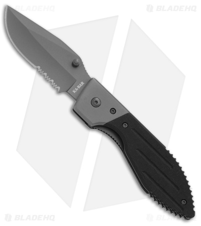 Ka-Bar Warthog Liner Lock Knife (3.06" Black Serr) 3073