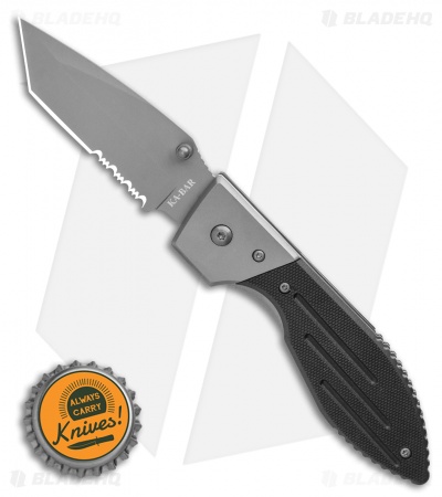 Ka-Bar Warthog Tanto Liner Lock Knife (3.125" Black Serr) 3075