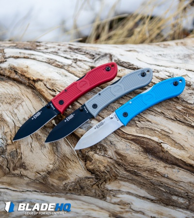 Ka-Bar Dozier Folding Hunter Lockback Knife Red - Blade HQ