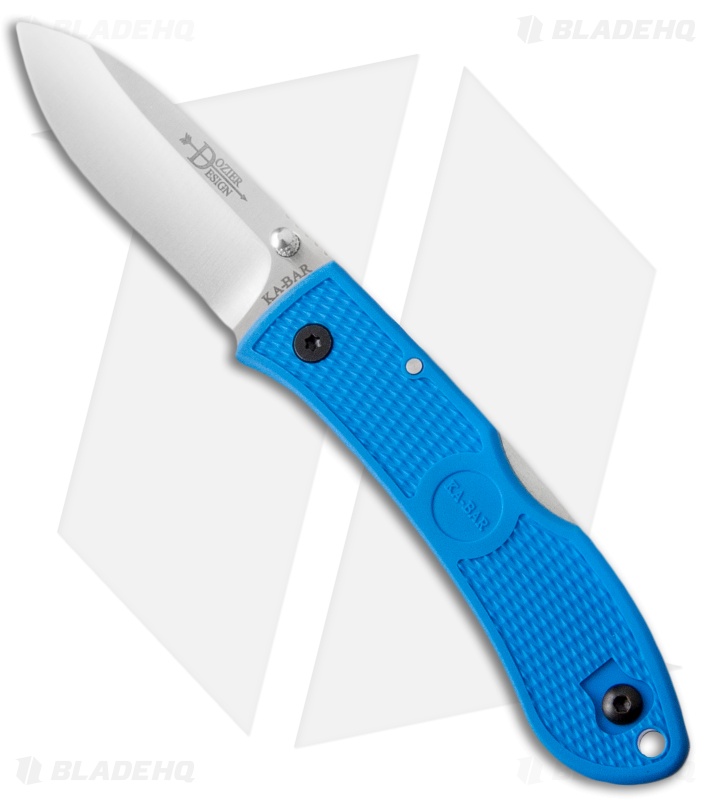 Ka-Bar Dozier Folding Hunter Lockback Knife Blue (3" Satin) 4062 BL