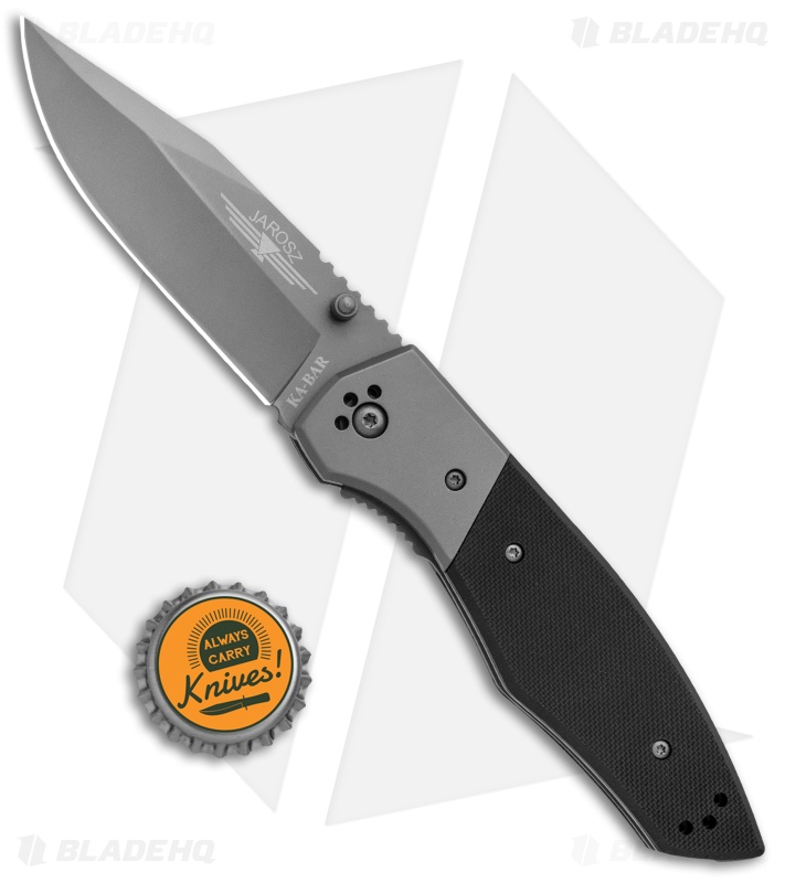 Ka-Bar Jarosz Beartooth Liner Lock Knife (3.5" Gray) 3086