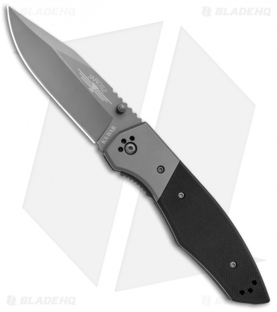 Ka-Bar Jarosz Beartooth Liner Lock Knife (3.5" Gray) 3086