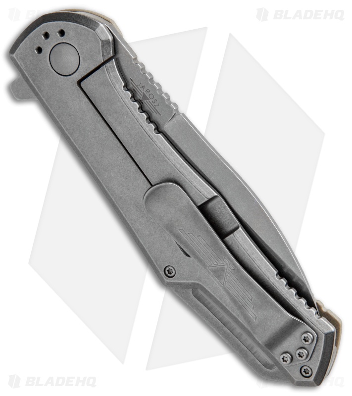 Ka-Bar Jarosz Spear Point Flipper Frame Lock Knife Tan G-10 (3.5" Stonewash)