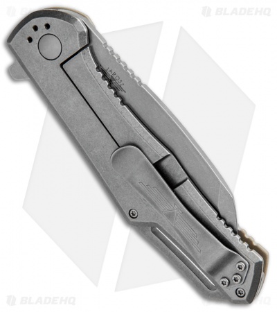 Ka-Bar Jarosz Wharncliffe Flipper Frame Lock Knife Tan G-10 (3.38" Stonewash)