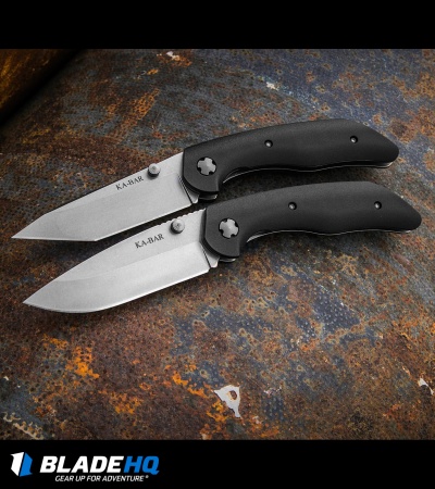 Ka-Bar Jarosz Folder Tanto Liner Lock Knife Black GFN (3.5" Stonewash) 7506