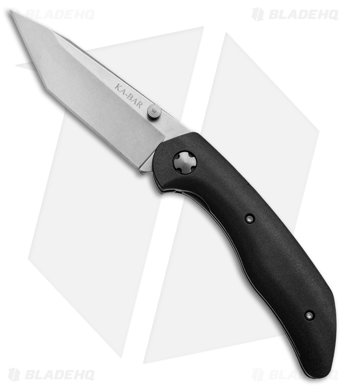 Ka-Bar Jarosz Folder Tanto Liner Lock Knife Black GFN (3.5" Stonewash) 7506