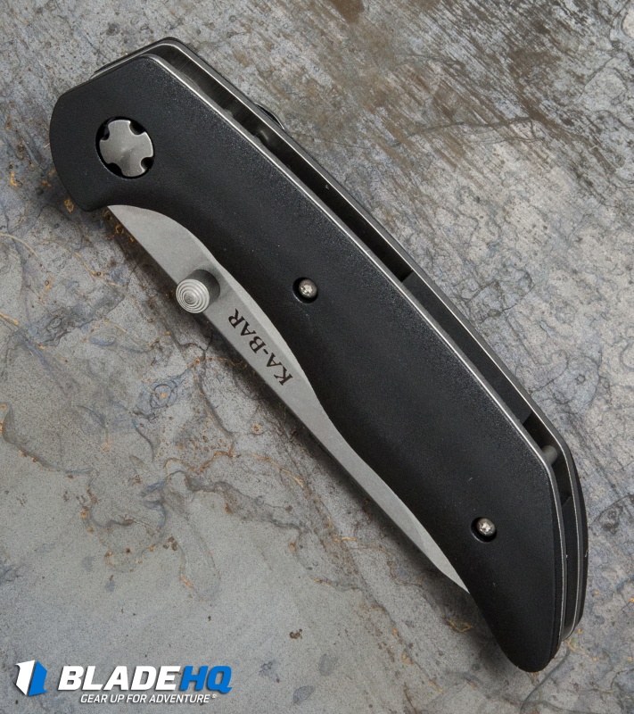 Ka-Bar Jarosz Folder Tanto Liner Lock Knife Black GFN (3.5" Stonewash) 7506