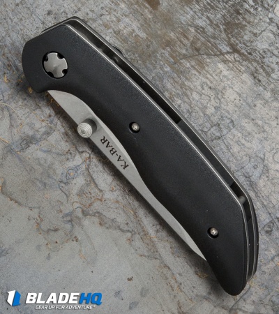 Ka-Bar Jarosz Folder Tanto Liner Lock Knife Black GFN (3.5" Stonewash) 7506