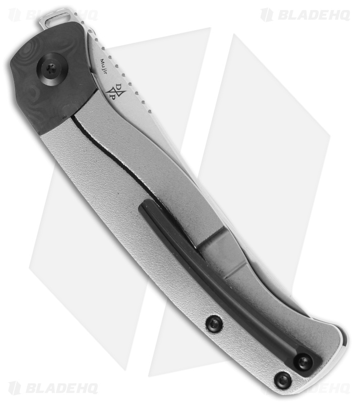 Kansept Knives Mujir Frame Lock Knife Orange Peel Ti w/Carbon Fiber (3.4" SW)