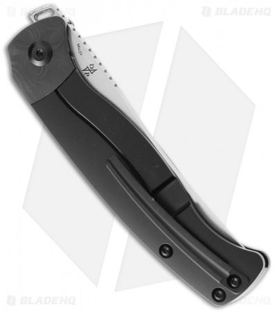 Kansept Knives Mujir Frame Lock Knife Black Ti w/Rose Carbon Fiber (3.4" SW)