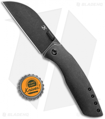 Kansept Knives Convict Frame Lock Knife Black Titanium (3.3" Black)