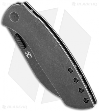 Kansept Knives Convict Frame Lock Knife Black Titanium (3.3" Black)