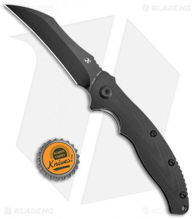 Kansept Knives Copperhead Liner Lock Knife Black G-10 (3.4" Black CPM-S35VN) 
