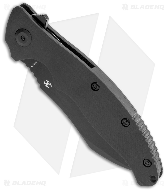 Kansept Knives Copperhead Liner Lock Knife Black G-10 (3.4" Black CPM-S35VN) 