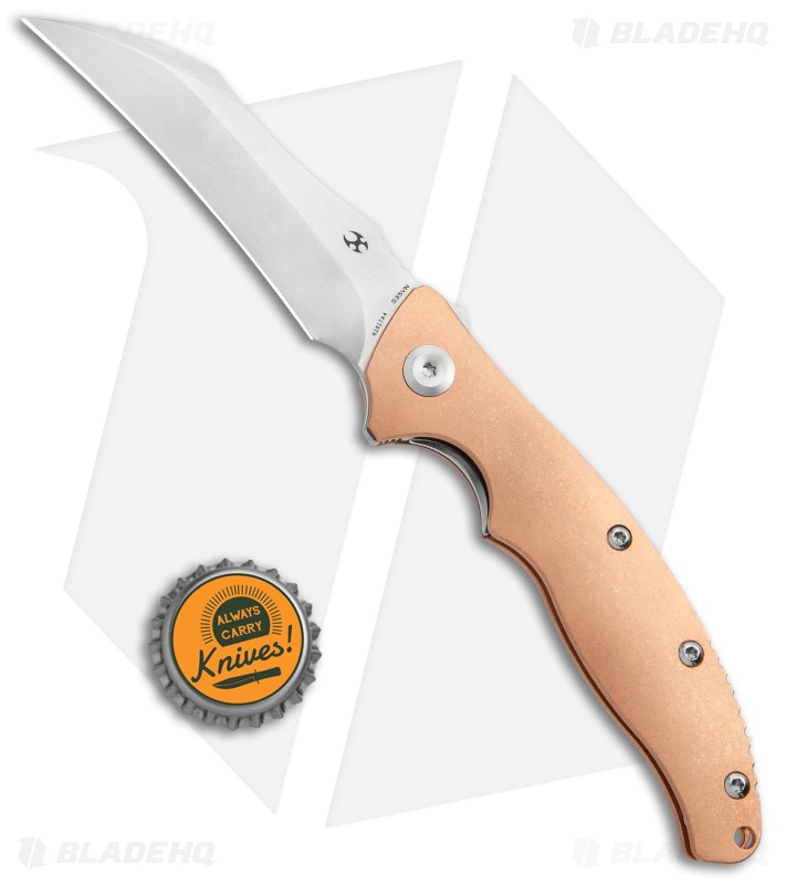 Kansept Knives Copperhead Liner Lock Knife Copper (3.4" SW) 