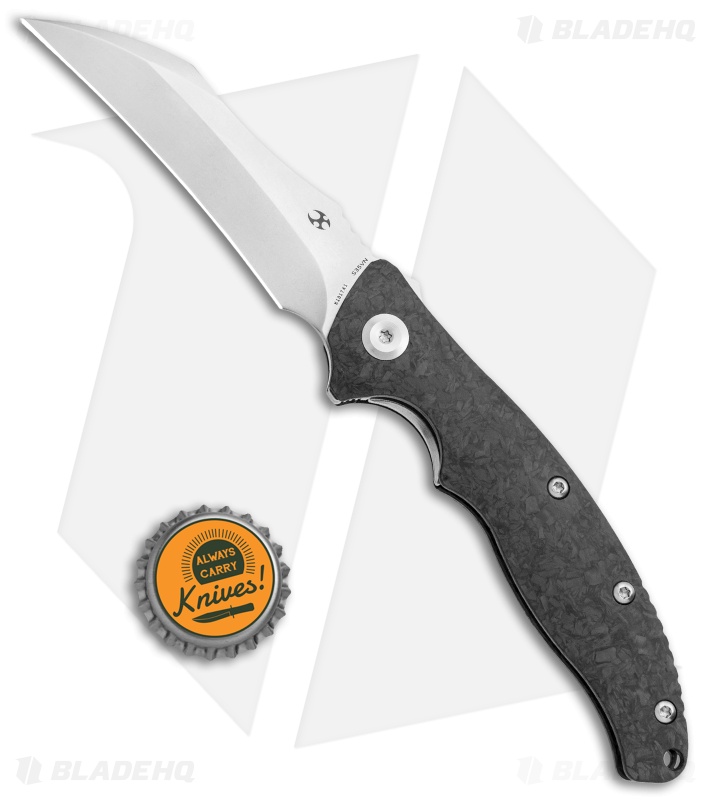 Kansept Knives Copperhead Liner Lock Knife Twill Carbon Fiber (3.4" SW) 