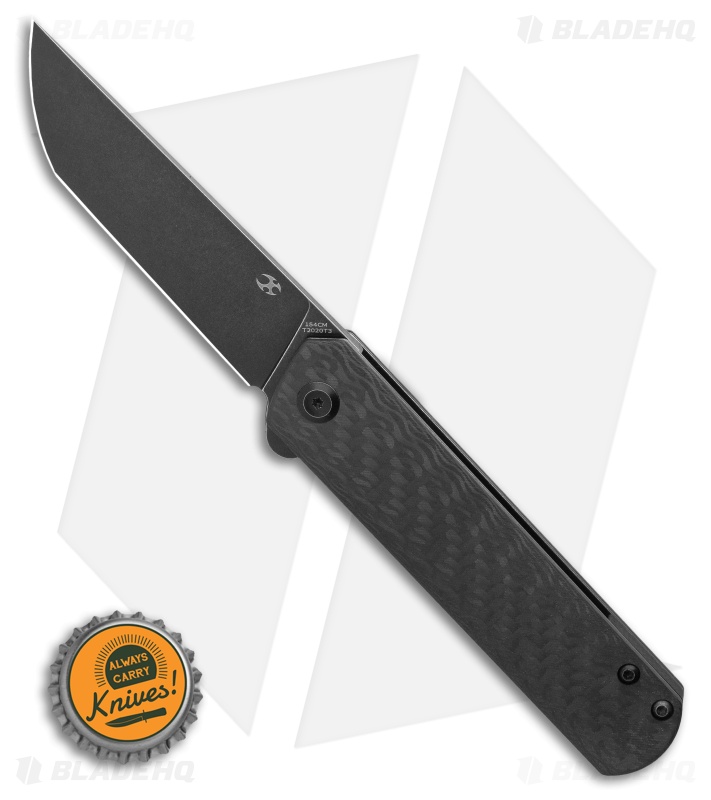Kansept Knives Foosa Slip Joint Knife Carbon Fiber (3" Black Stonewash)