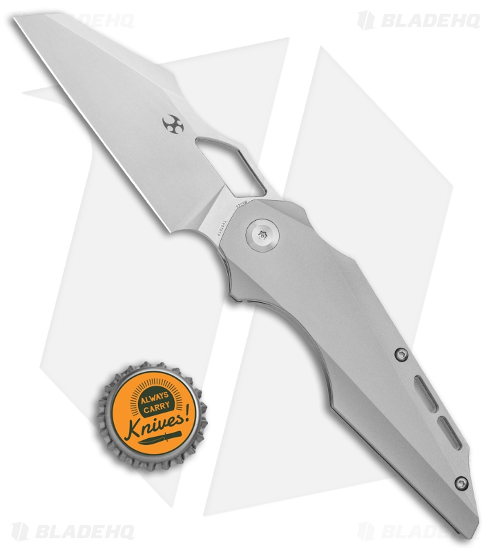 Kansept Knives Genesis Frame Lock Knife Titanium (3.5" Satin)         