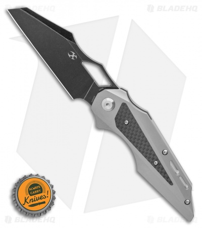 Kansept Genesis Frame Lock  Knife Titanium/Carbon Fiber (3.5"  Black Stonewash) 