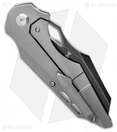 Kansept Genesis Frame Lock  Knife Titanium/Carbon Fiber (3.5"  Black Stonewash) 