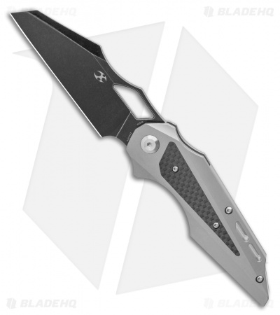 Kansept Genesis Frame Lock  Knife Titanium/Carbon Fiber (3.5"  Black Stonewash) 