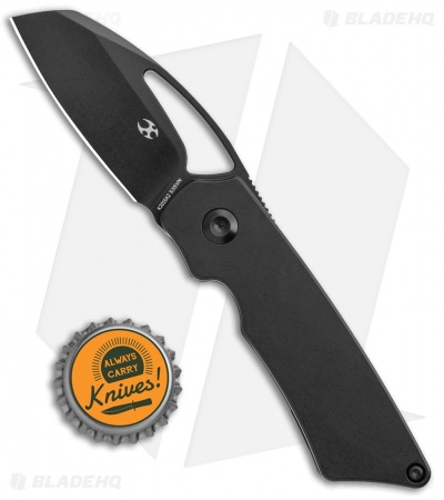 Kansept Knives Goblin Frame Lock Knife Black Titanium (2" Black)