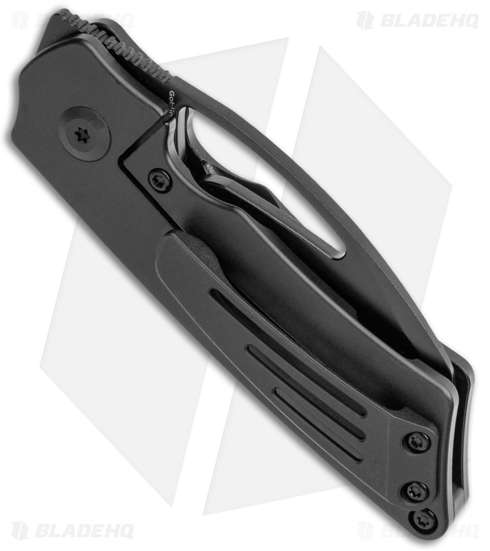 Kansept Knives Goblin Frame Lock Knife Black Titanium (2" Black)