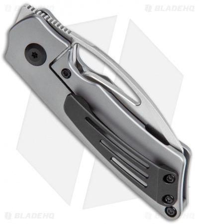 Kansept Knives Goblin Frame Lock Knife Dark Gray Ano Titanium (2" Satin)
