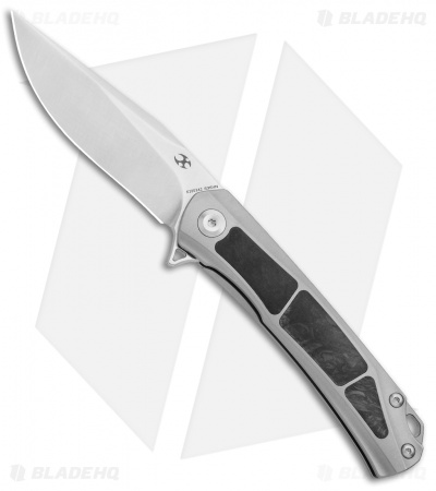 Kansept Knives Gremlin Frame Lock Knife Carbon Fiber/Ti (2.9" Satin)           