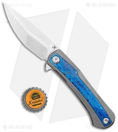 Kansept Knives Kratos Frame Lock Knife Timascus (3.75" Satin)