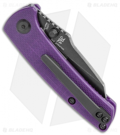 Kansept Knives Little Main Street Liner Lock Knife Purple G-10 (2.2" Black)