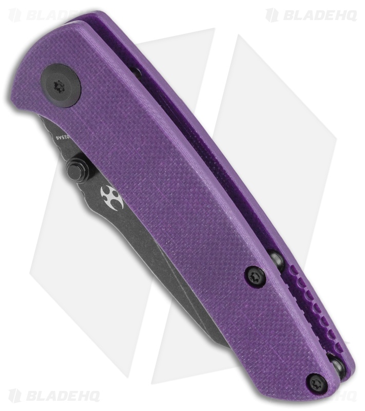 Kansept Knives Little Main Street Liner Lock Knife Purple G-10 (2.2" Black)