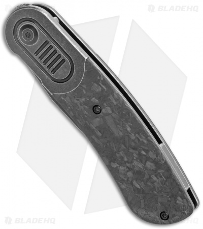 Kansept Knives Lunquist Reverie Frame Lock Knife Black Ti/Shred CF (3" Black SW)