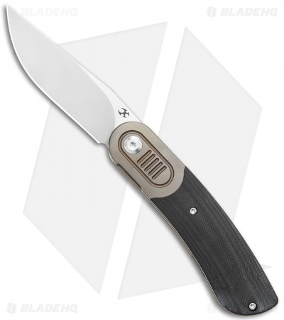 Kansept Knives Lunquist Reverie Frame Lock Knife Gold Ti/Black G-10 (3" SW)