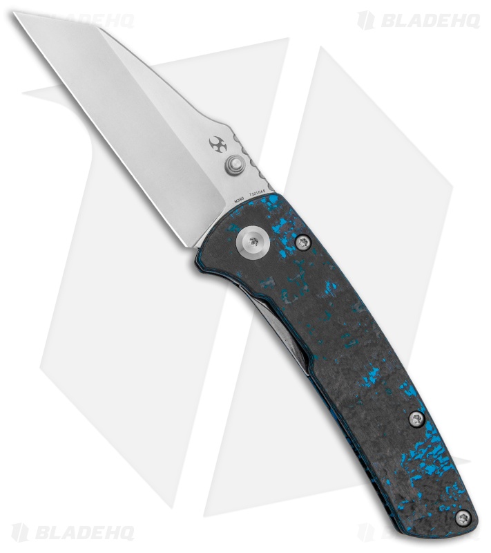 Kansept Knives Main Street Liner Lock Knife Arctic Storm CF (3.4" Satin M390)