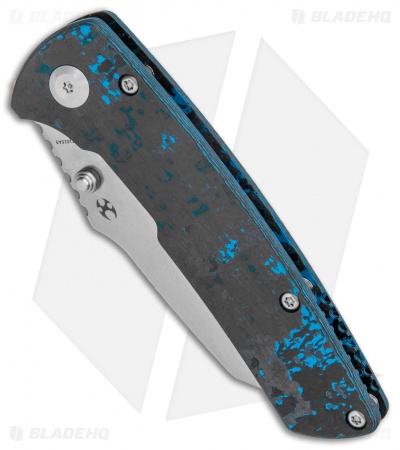 Kansept Knives Main Street Liner Lock Knife Arctic Storm CF (3.4" Satin M390)
