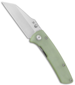 Kansept Knives Main Street Liner Lock Knife Natural Jade G-10 (3.4" Stonewash)