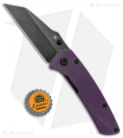 Kansept Knives Main Street Liner Lock Knife Purple G-10 (3.4" Black SW)