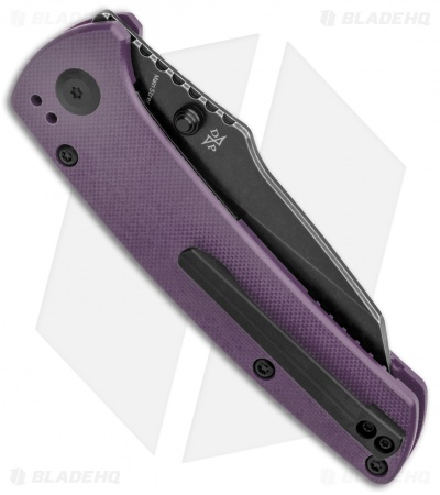Kansept Knives Main Street Liner Lock Knife Purple G-10 (3.4" Black SW)