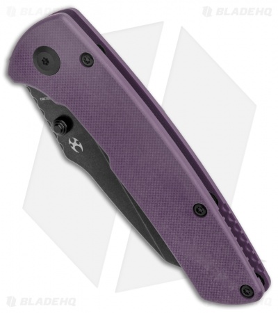 Kansept Knives Main Street Liner Lock Knife Purple G-10 (3.4" Black SW)