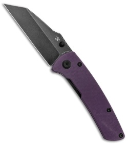 Kansept Knives Main Street Liner Lock Knife Purple G-10 (3.4" Black SW)