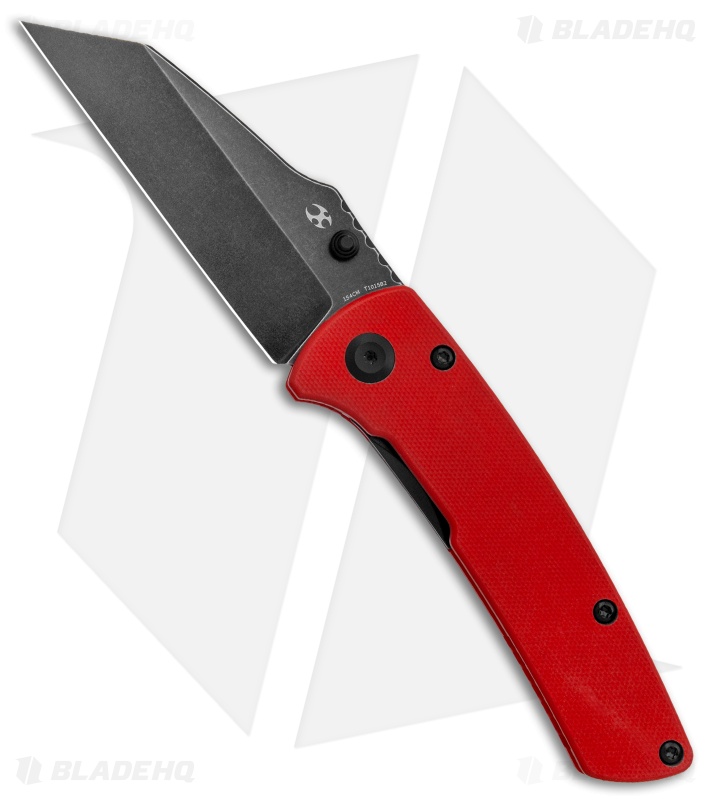 Kansept Knives Main Street Liner Lock Knife Red G-10 (3.4" Black SW)