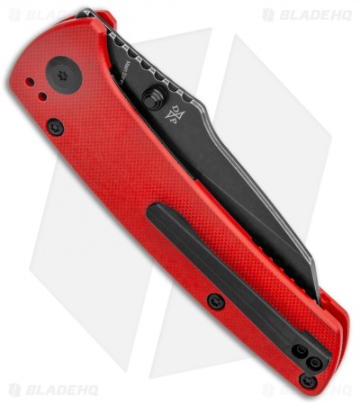 Kansept Knives Main Street Liner Lock Knife Red G-10 (3.4" Black SW)