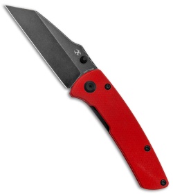 Kansept Knives Main Street Liner Lock Knife Red G-10 (3.4" Black SW)