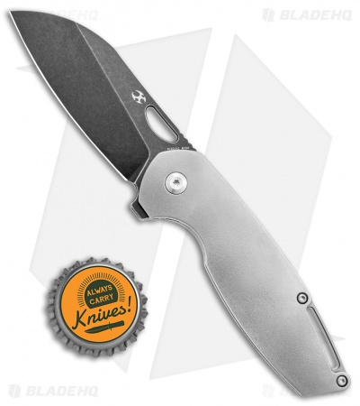 Kansept Knives Swan Model 6 Frame Lock Knife Titanium (3" Black SW)