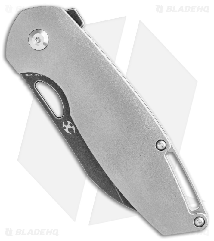 Kansept Knives Swan Model 6 Frame Lock Knife Titanium (3" Black SW)