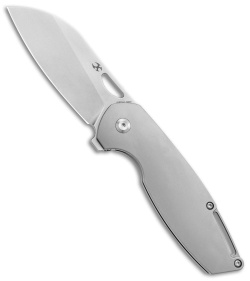 Kansept Knives Swan Model 6 Frame Lock Knife Gray Titanium (3" Satin M390)